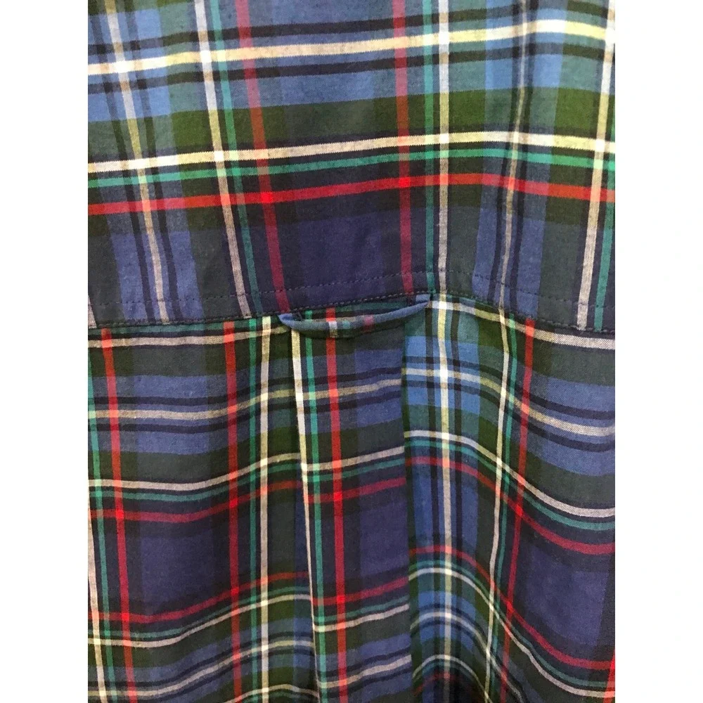 Chaps Mens Easy Care Blue‎ Green Red Plaid Long Sleeve Button Down Shirt NEW L